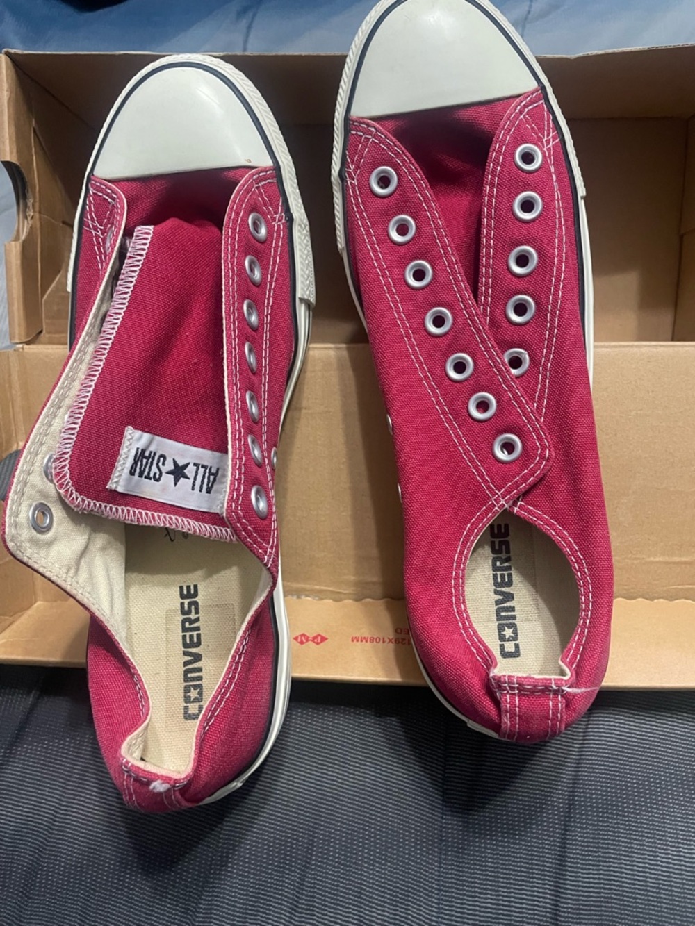 Converse Red Low-Top All Star Sneakers